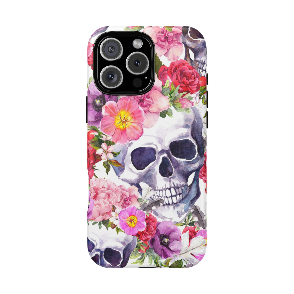 Floral Skull Tough Magnetic Phone Case
