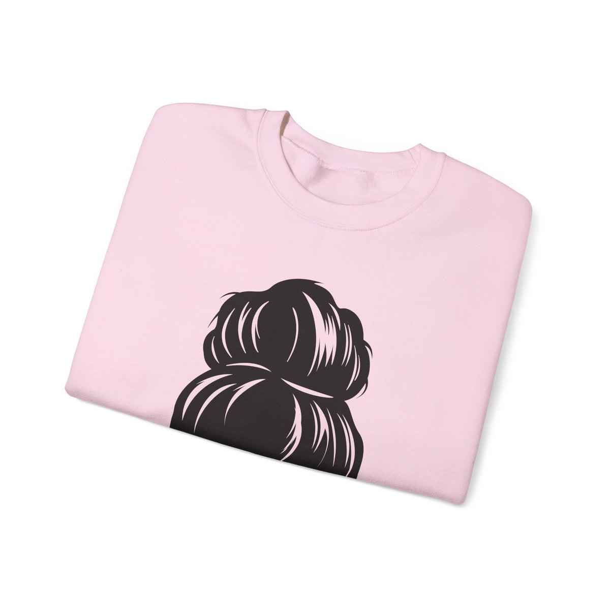 #mumlife Messy Bun Illustration Crewneck