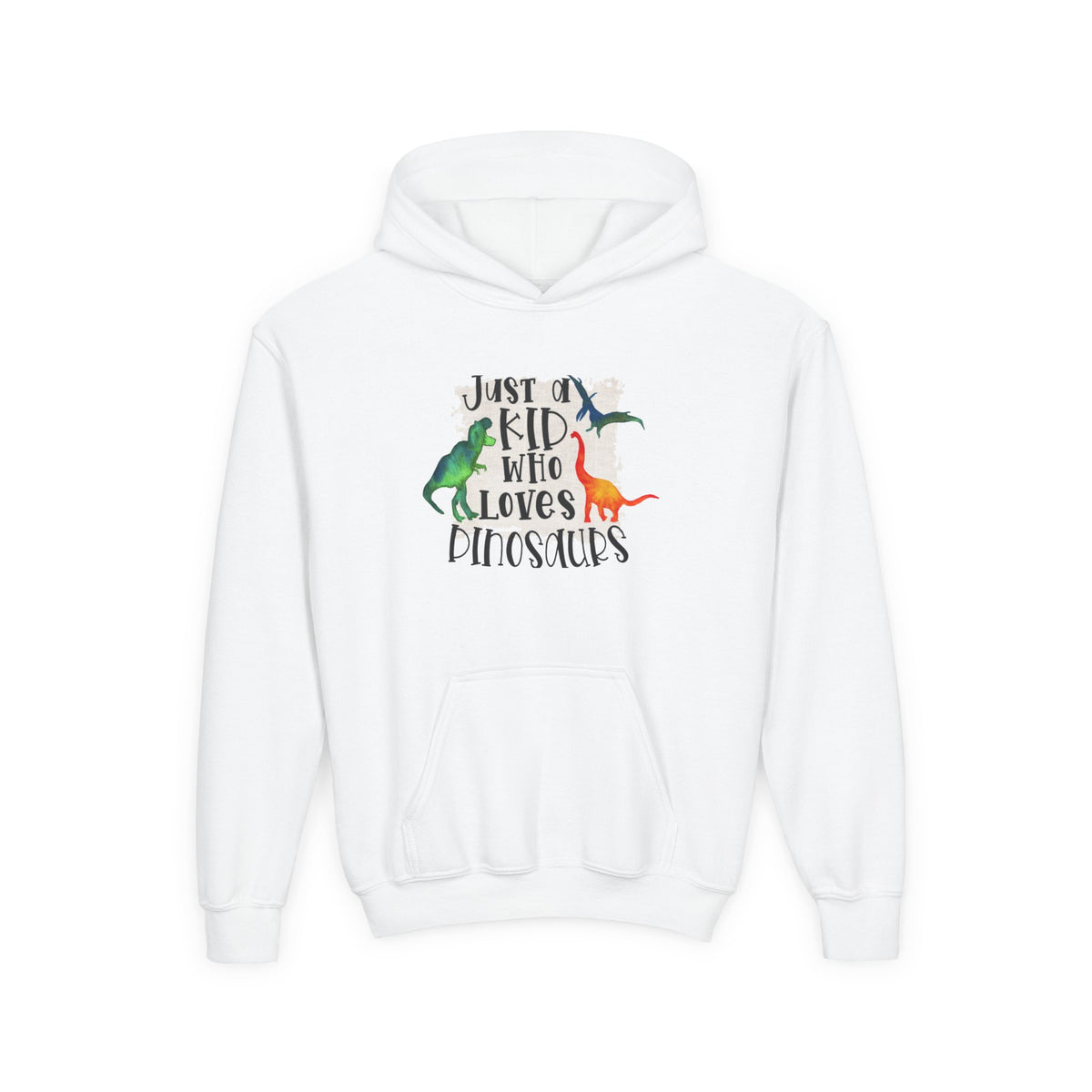 "Just a Kid Who Loves Dinosaurs" Dino Kids Hoodie